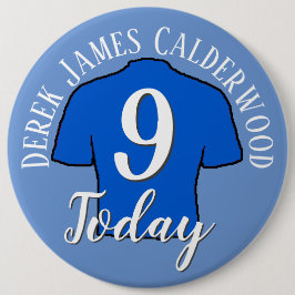 9e Birthday Football Badge to Personalize Button