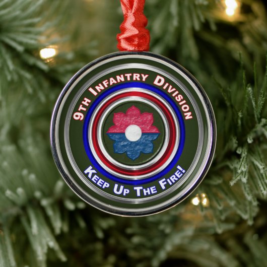 9e divisie infanterie kerst metalen ornament (Boom)