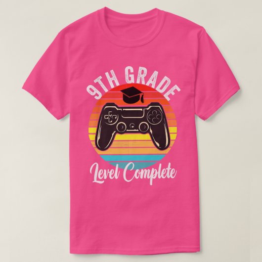 9e graads Afstuderen Level voltooid 2022 Video-gam T-shirt (Design voorkant)