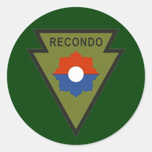 9e Infanteriedivisie Recondo pocket patch 2 Ronde Sticker