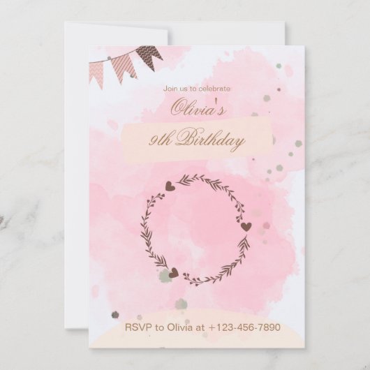 9e invitation anniversaire (Devant)