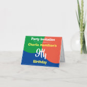9e invitation anniversaire (Devant)
