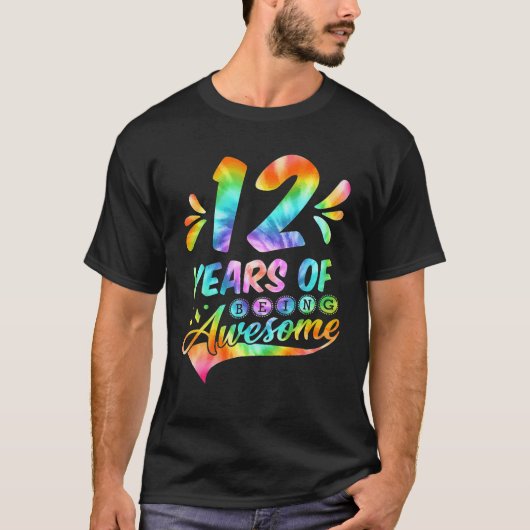 9e jaar Stropdas-Dye Funny Geweldige 9 jaar O T-shirt (Voorkant)