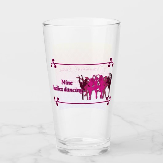 9e kerstdag - negen dames dansen glas (Voorkant)