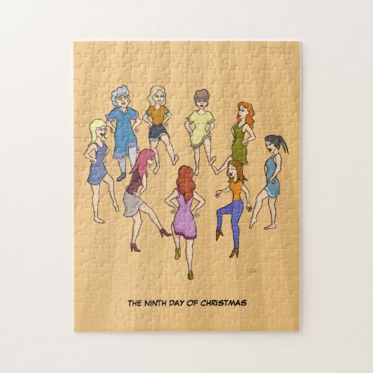 9e kerstdag (negen dames) Jigzaag Puzzle Legpuzzel (Verticaal)