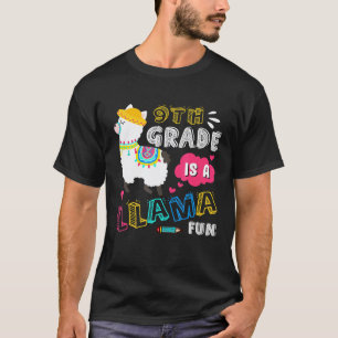 9e klas is een lama leuk terug naar school voor me t-shirt