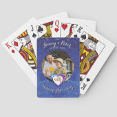 9e Lapis Foto Bruiloft Jubileum Pokerkaarten (Achterkant)