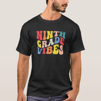 9e Negende Klas Vibes Leraar Terug naar School Ret T-shirt