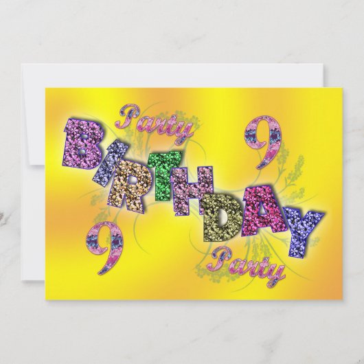 9e partijenuitnodiging kaart (Voorkant)