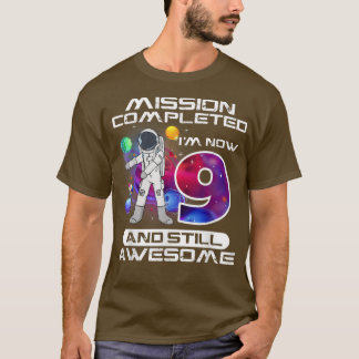 9e verjaardag Astronaut Space Lover 9 jaar oude Bd T-shirt