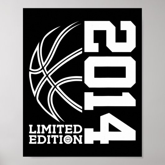 9e verjaardag Basketbal Limited Edition 2014 1 Poster (Voorkant)