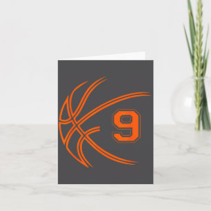 9e verjaardag basketbal negen 9 jaar oude jongens kaart