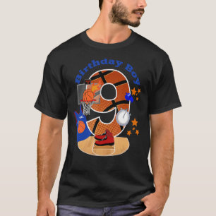 9e verjaardag Basketball Big Nummer 9 jaar oude jo T-shirt