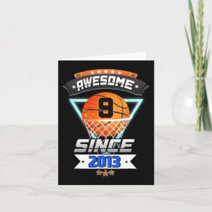 9e verjaardag basketbalspeler 9 jaar oud jongen gi kaart