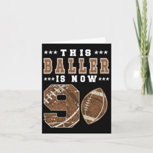 9e verjaardag Football peuter Negen jaar oud Footb Kaart