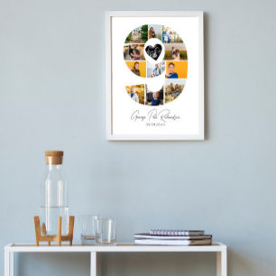 9e verjaardag foto collage poster aandenken