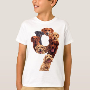 9e verjaardag hond puppy thema 9 jaar oude Kinder T-shirt