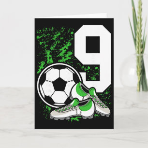 9e verjaardag jongens 9 jaar voetbal voetballer ve kaart