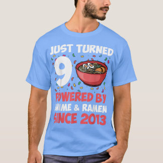 9e verjaardag Kawaii Anime Ramen 9 jaar oude meisj T-shirt