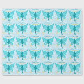 9e verjaardag kleindochter Fairy Blue Cadeaupapier (Vlak)
