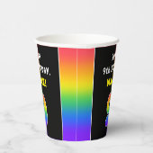 9e verjaardag: kleurrijke regenboog # 9, aangepast papieren bekers (Rechts)