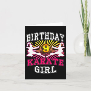 9e verjaardag meisje - Karate 9 jaar oud Kaart