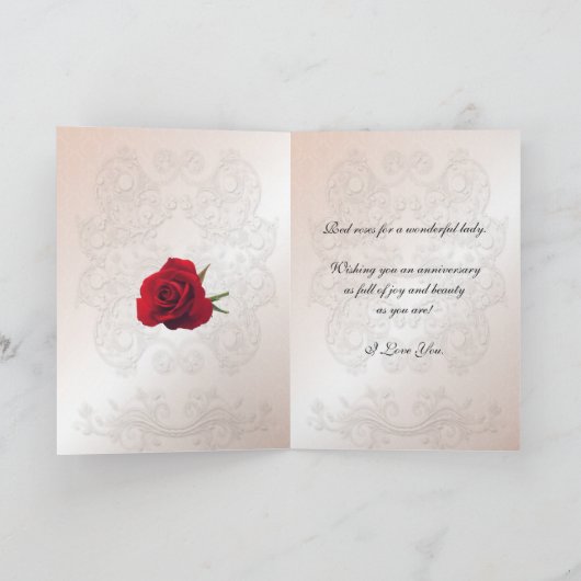 9e verjaardag met rozen en bladeren kaart (Binnen)