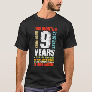 9e verjaardag negende jaar oude jongens Kinder jon T-shirt