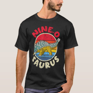 9e verjaardag Nine O Saurus I Ankylosaurus I Famil T-shirt