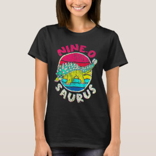 9e verjaardag Nine O Saurus I Ankylosaurus I Famil T-shirt