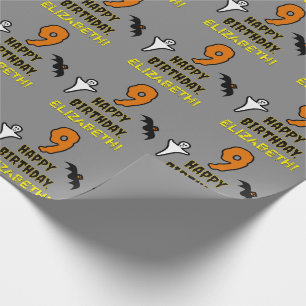 9e verjaardag: Spooky Halloween Theme + Aangepaste Cadeaupapier