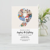 9e verjaardag uitnodiging minimalist - nummer 9 (Staand voorkant)