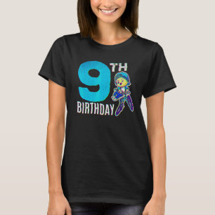 9e verjaardag van de Cycluslijst van de Jongen Bmx T-shirt
