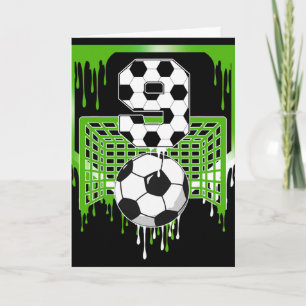 9e verjaardag Voetbal Ijs Drip 9 Jaar Oude Partij Kaart
