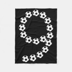 9e verjaardag Voetbal Jongens Kids 9 Negen Jaar Fleece Deken