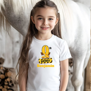 9e verjaardagsfeest Dump Druck bouw thema Feestje T-shirt