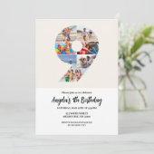 9ème anniversaire Invitation minimaliste - Numéro (Debout devant)