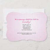 9ème Anniversaire Invitation Princesse rose avec b (Dos)