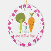 9ème Ornement mignon de couples d'anniversaire (Gauche)