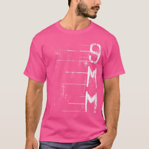 9mm Pistool munitie schietbaan doel praktijk jacht T-shirt