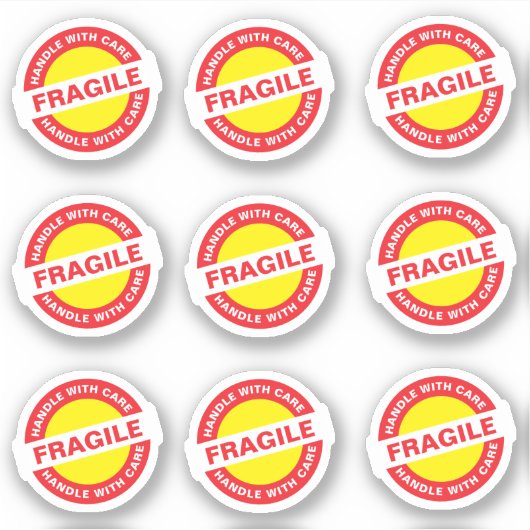 9PCS Autocollants Fragiles pour Ecommerce (Devant)