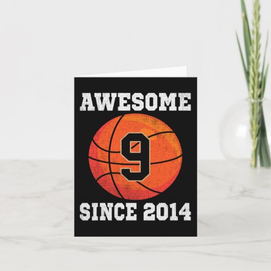 9th Birthday Basketbal Liefhebber 9 Jaar Oud Kaart (Voorkant)