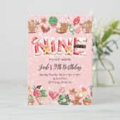 9th Birthday Christmas Party Invitation (Debout devant)