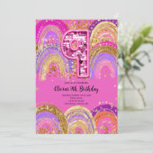 9th Birthday Girls Invitation (Debout devant)