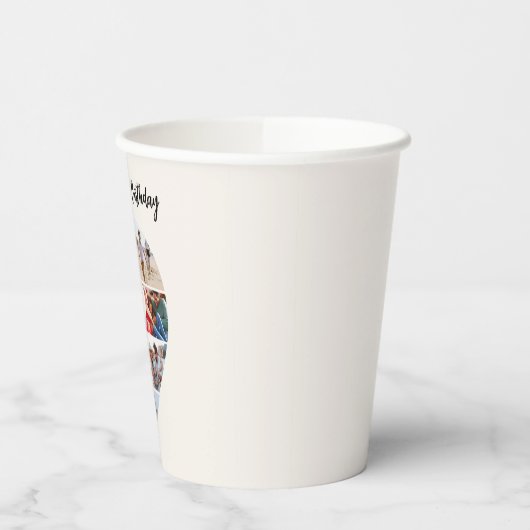9th Birthday Photo Collage Number 9 Paper Cups Papieren Bekers (Links)