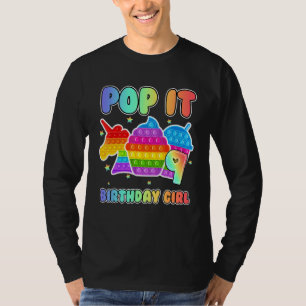 9th Birthday Unicorn Fidget Pop It Birthday Girl K T-shirt