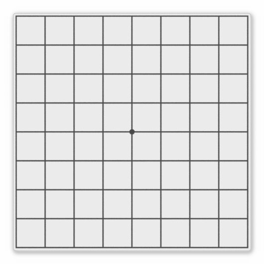 9x9 Goban voor Puzzels & Spellen Transparant 8 "x8 Sticker (Voorkant)