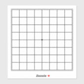 9x9 Goban voor Puzzels & Spellen Transparant 8 "x8 Sticker (Vel)