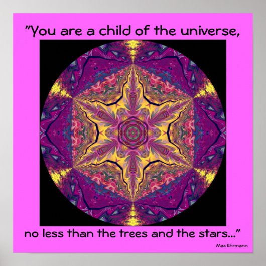 A04 "Kind van het universum" — Poster van Desidera (Voorkant)