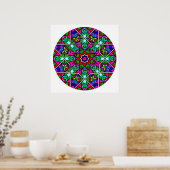 A05 Glas in lood Mandala.2 Poster (Keuken)